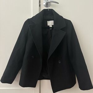 H&M Black Peacoat